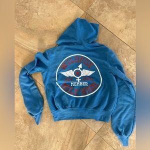 WildFox Mile High Blue Hoodie Size small